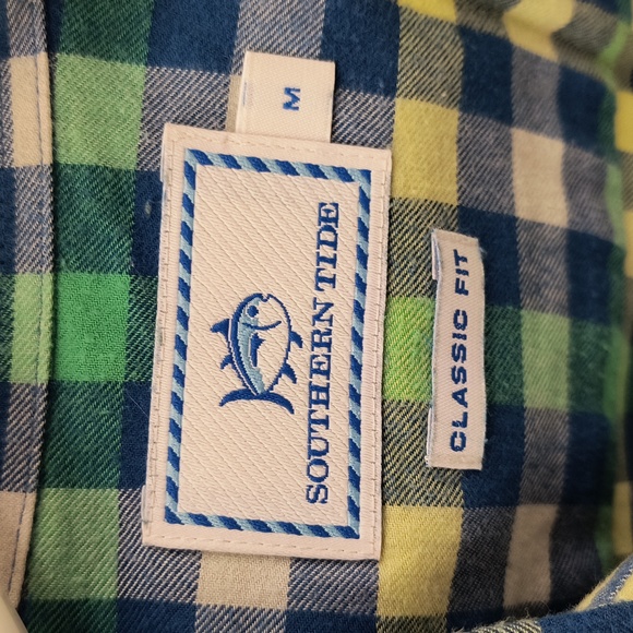 Southern Tide 100% Cotton Colorful Check Shirt Size M Classic Fit EUC - Picture 3 of 11
